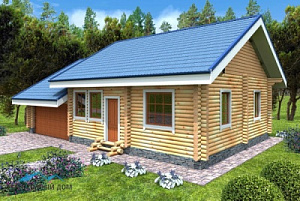 Проект дома из оцилиндрованного бревна ОБ 99