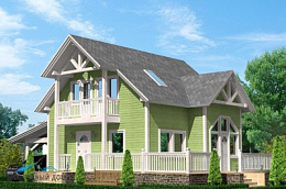 Проект каркасного дома КД 100